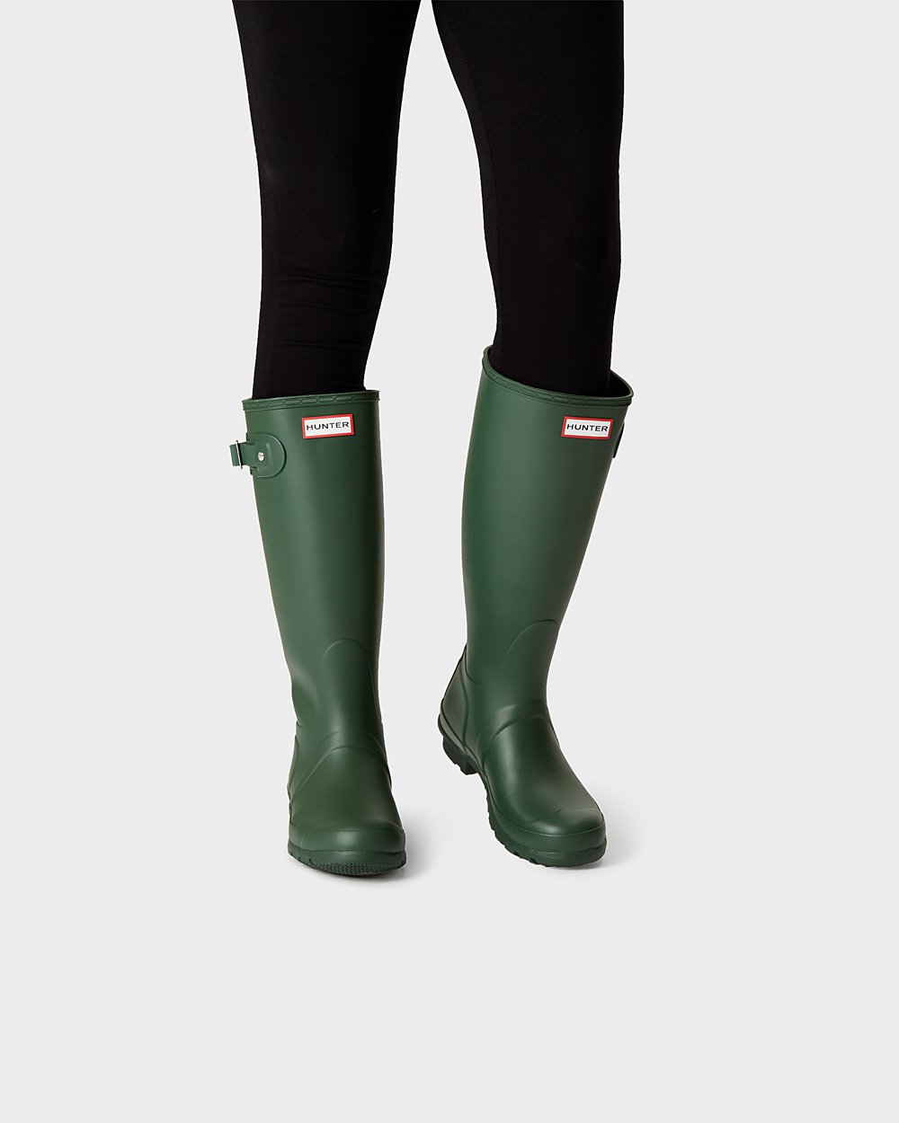 Botas de Lluvia Altas Hunter Mujer - Original - Verdes - RJGPWOD-09